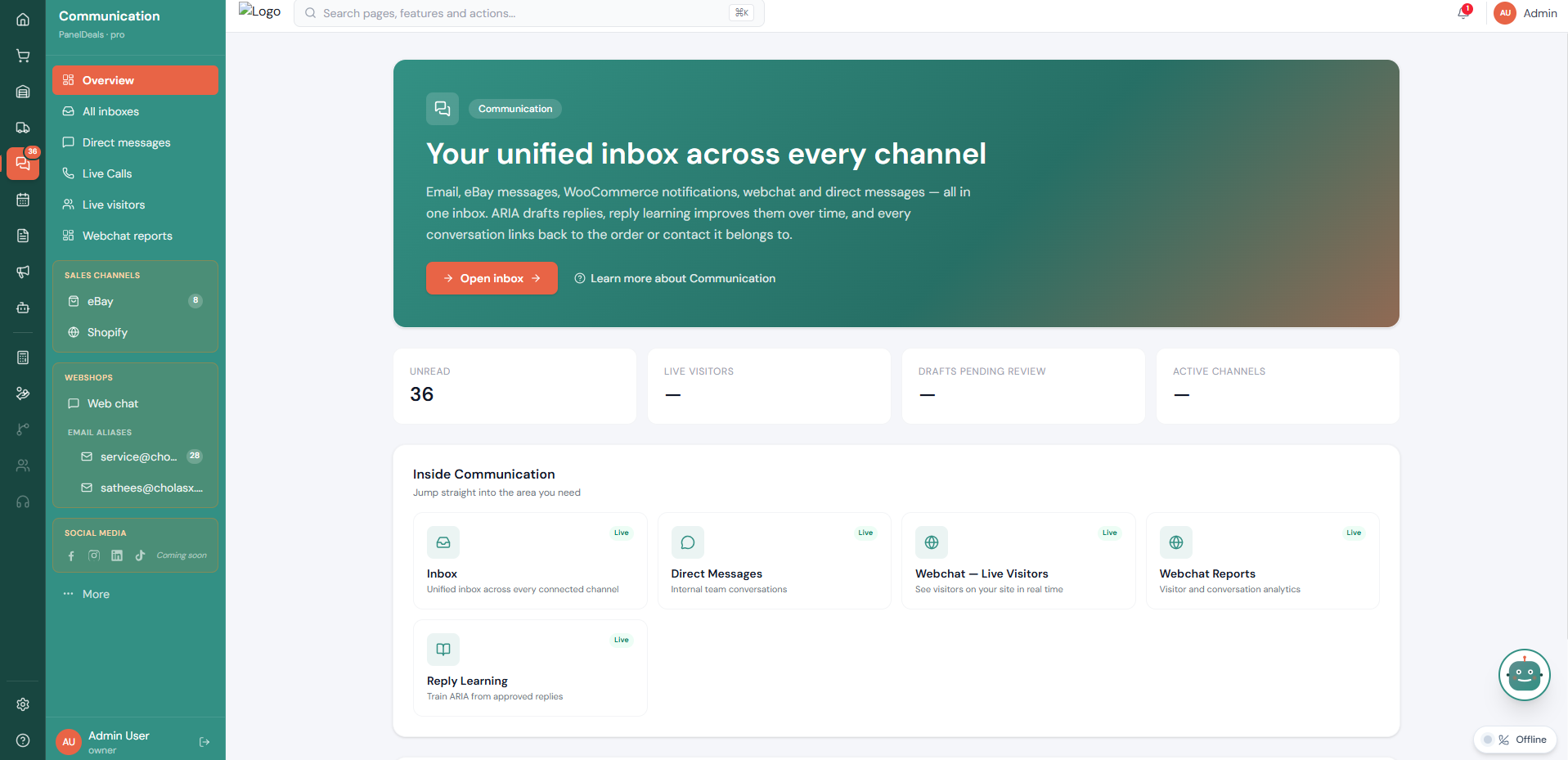 Customer service screen in CholaVerse